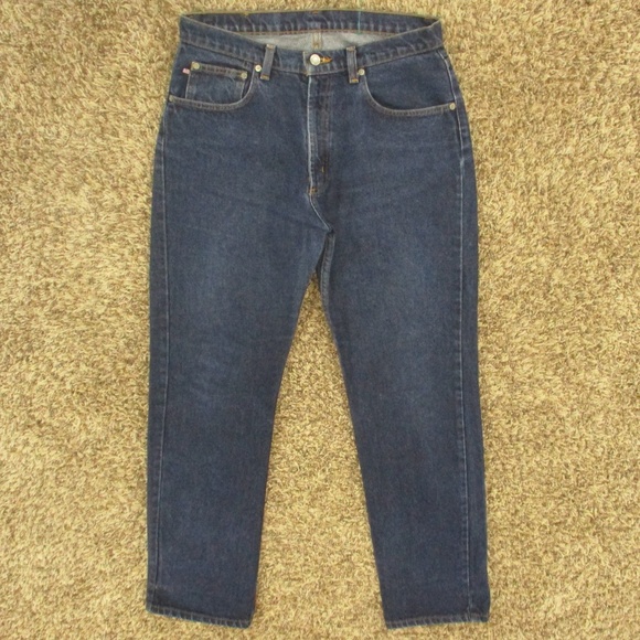 Polo Jeans Co Vintage 90s Jeans Womens 12 Dark Wash Straight Leg High Rise Denim - Picture 1 of 8